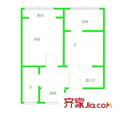 万航小区 0室 户型图