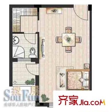 東方冠郡戶型圖戶型圖 3室2廳2衛(wèi)1廚