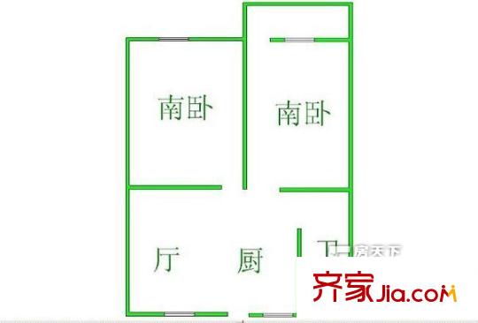 南新三村戶(hù)型圖戶(hù)型圖 2室1廳1衛(wèi)1廚
