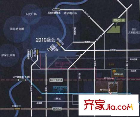 萬(wàn)科金色城市交通圖