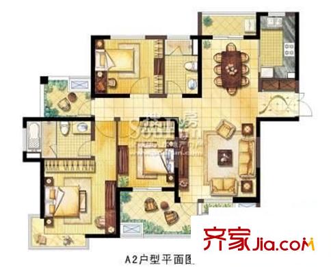 保利家园 3室 户型图