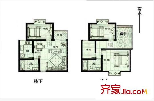 上海知音 4室 户型图