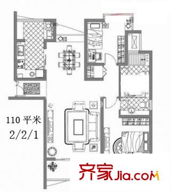 金順小區(qū) 2室 戶型圖