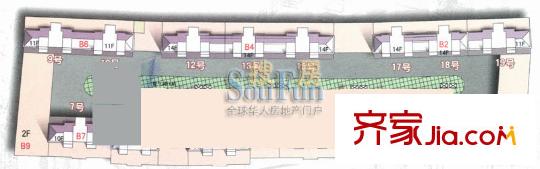 新鳳凰城戶型圖一期B區(qū)平面示意圖 