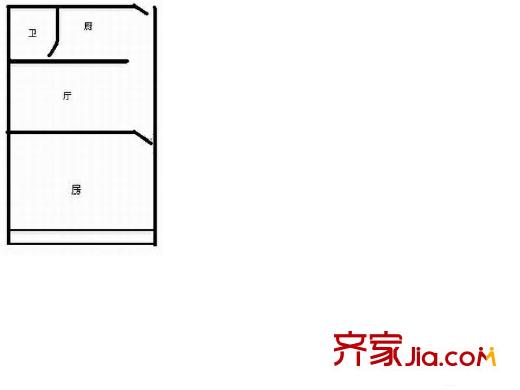 上鋼八村戶型圖戶型圖 1室1廳1衛(wèi)1廚