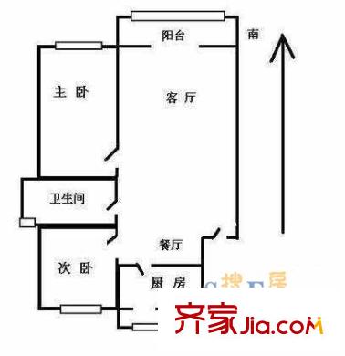 中大新苑 2室 戶型圖