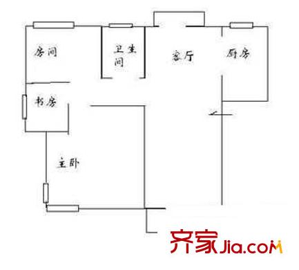 孫橋花苑 3室 戶型圖