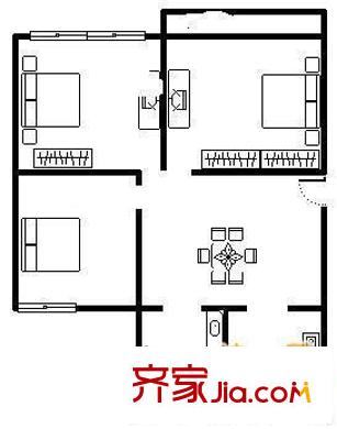 東溝一村戶型圖戶型圖 3室1廳1衛(wèi)1廚