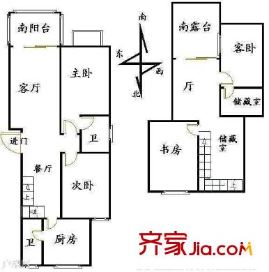 凌霄苑 4室 戶型圖
