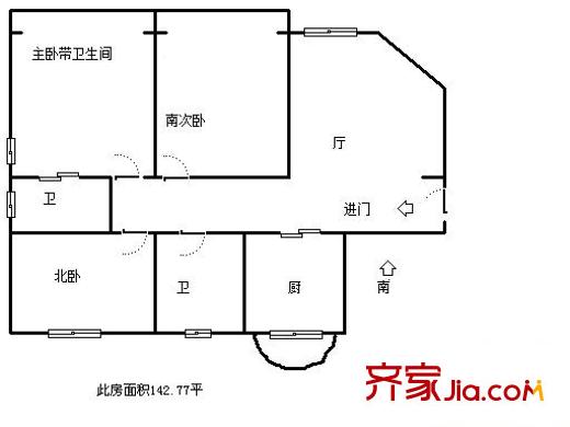 金浦花園 0室 戶型圖