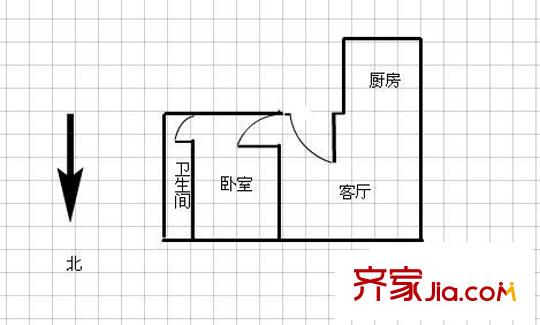 中惠廣場(chǎng) 1室 戶(hù)型圖