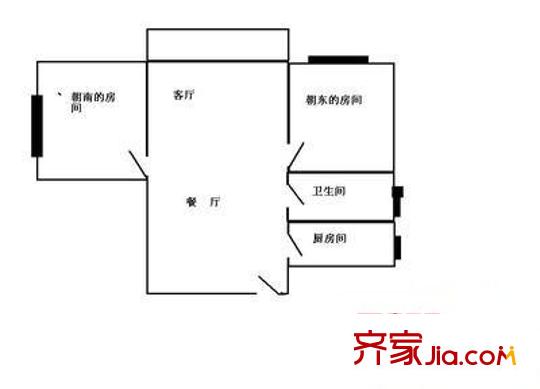 安顺公寓 2室 户型图