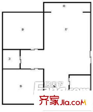 荣景苑户型图户型图 2室1厅1卫1厨