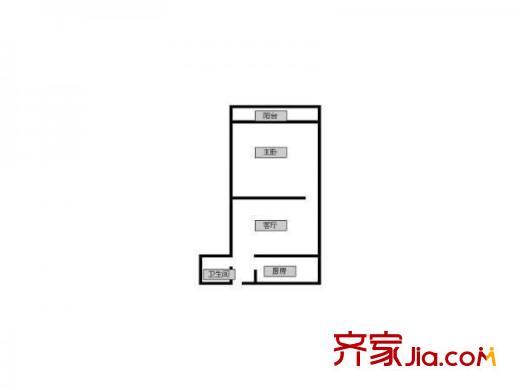 涇東小區(qū) 1室 戶型圖