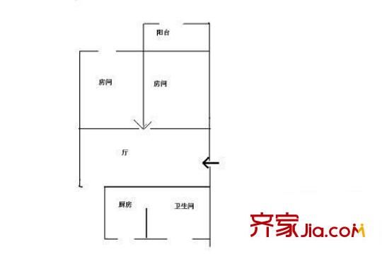 宋家滩小区 2室 户型图