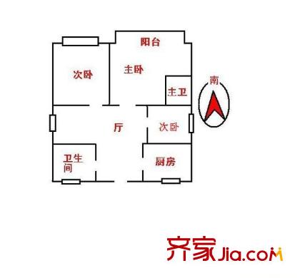 宋家滩小区 3室 户型图
