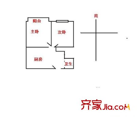 宋家滩小区 2室 户型图