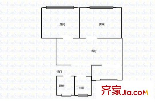 朱家門小區(qū) 3室 戶型圖