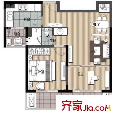骏丰嘉骊花园户型图户型图 2室2厅1卫