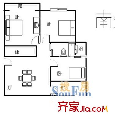 芳華路310弄小區(qū)戶型圖上海 芳華路310弄 戶型圖 3室2廳1衛(wèi)1廚