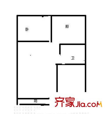 华亭新家苑户型图户型图 1室1厅1卫1厨