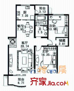 上海 錦繡天第（一期） 戶型圖