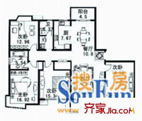 上海 錦繡天第（一期） 戶型圖