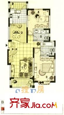 上海 新塘橋生活廣場2室 戶型圖