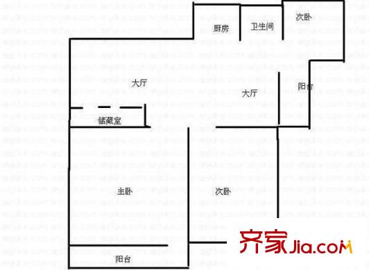 天池二村戶(hù)型圖戶(hù)型圖 3室2廳1衛(wèi)1廚