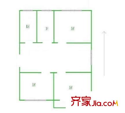 天池二村戶(hù)型圖戶(hù)型圖 3室1廳1衛(wèi)1廚