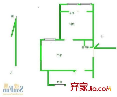 天池二村戶型圖戶型圖 1室1廳1衛(wèi)1廚