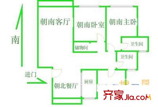 上海 建德花园百合苑 户型图