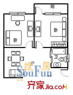 東五小區(qū)(浦東)戶型圖上海 東五小區(qū) 戶型圖 2室1廳1衛(wèi)1廚