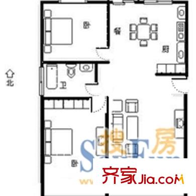 又一村(长宁)户型图上海 又一村(长宁) 户型图 2室1厅1卫1厨