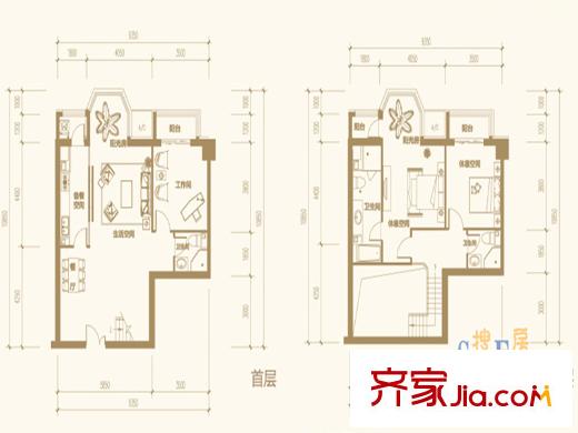 合生世界村D户型(售罄) 3室2厅3卫1厨
