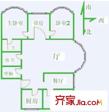 公园5号 4室 户型图
