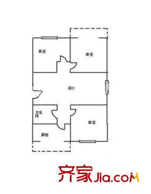 小潞邑 3室 户型图