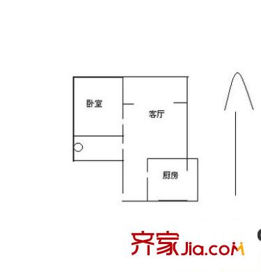 林萃路10号院户型图户型图 1室1厅1卫1厨