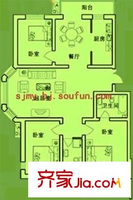 世纪名苑户型图A13户型