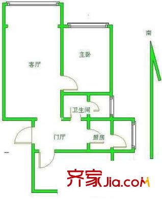 绿丰家园户型图户型图 2室2厅1卫1厨
