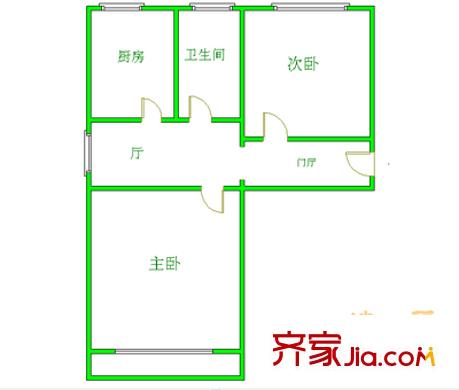增光路40号院 2室 户型图
