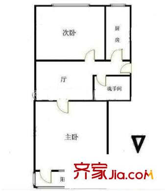 增光路40号院 2室 户型图