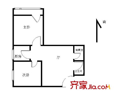 安贞里户型图户型图 2室1厅1卫1厨