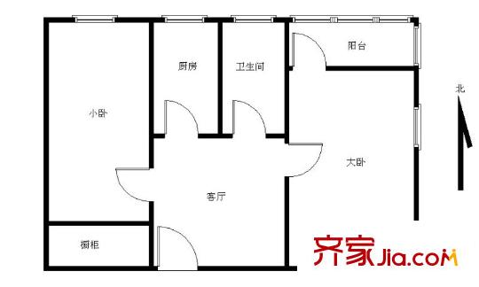 安贞里户型图户型图 2室1厅1卫1厨