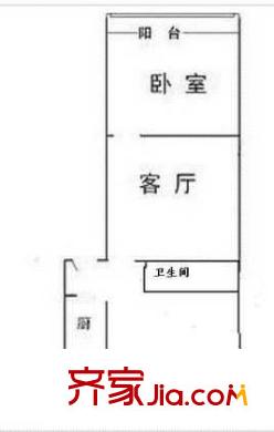 望花路西里户型图户型图 2室1厅1卫1厨
