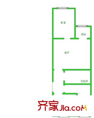畅清园一期2室 户型图