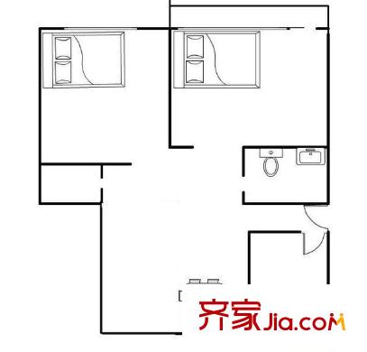 新源里小区 2室 户型图