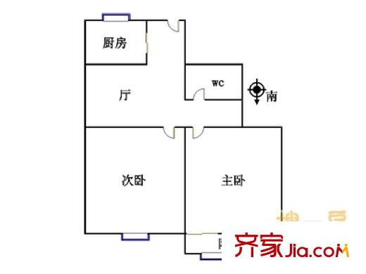 柳芳北街9号院户型图户型图 2室1厅1卫1厨