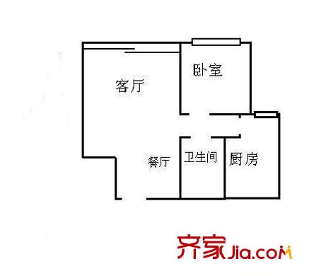 迎喜家园户型图1室 户型图 1室1厅1卫1厨