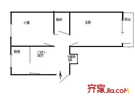 迎喜家园户型图1室 户型图 1室1厅1卫1厨